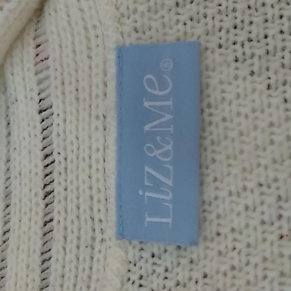 Cream open front cardigan sweater - Picture 3 of 4